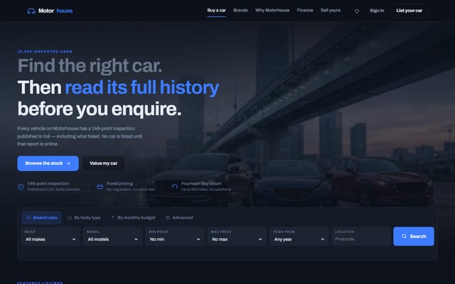 Motorhouse — Used Car Marketplace — full preview — view 1 of 4