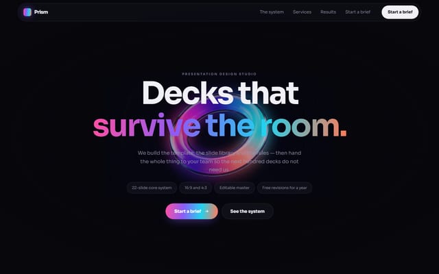 Prism — Presentation Design Studio — full preview — view 1 of 4