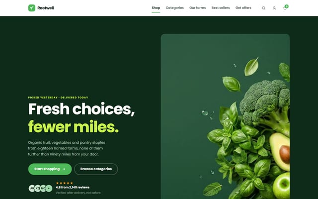 Rootwell — Organic Grocery Delivery — full preview — view 1 of 4